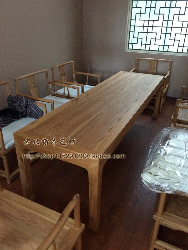 New Chinese tea table and chairs combination black walnuts solid wood furniture tea art table and chairs tea road old elm wood meditation tea room tea table