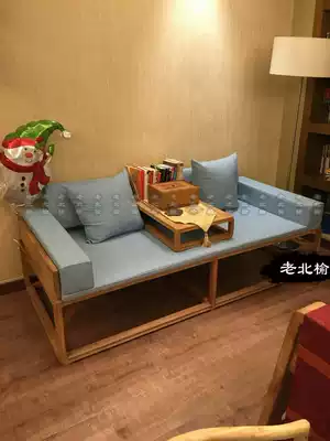 New Chinese style paint-free Luohan bed Guifei several solid wood beauty couch old Beiyu Luohan bed hot sale factory