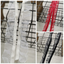 Doll clothing accessories accessories black beige white elastic pleated yarn with edge ruffle skirt lace 5 meters price