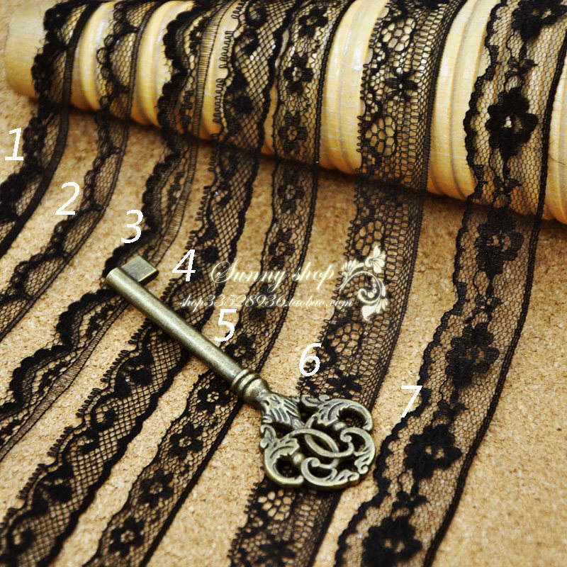 A variety of black thin lace narrow lace HB13031701 5 yuan 10 meters