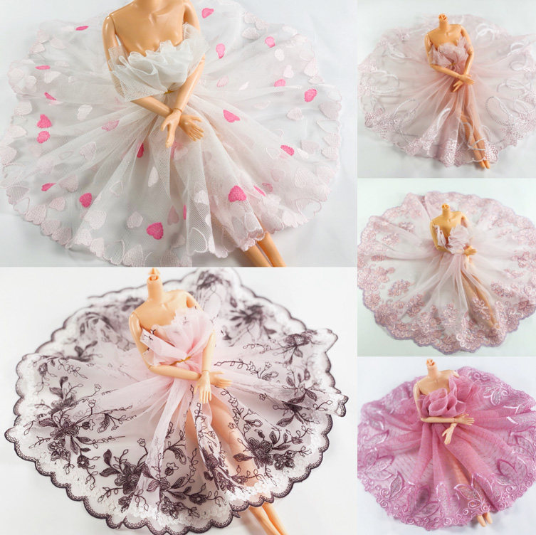 Handmade baby dress skirt skirt curtain diy lace pink wide lace lace fabric mesh embroidery lace