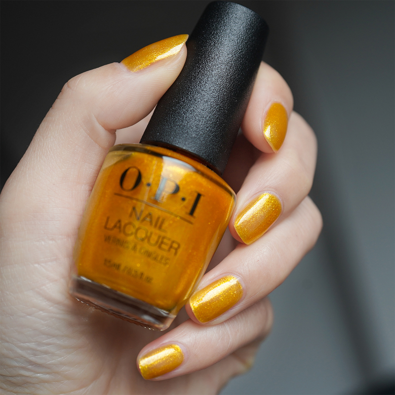 American Opi Nail Polish Fine Shimmer Gold Yellow S015 Ancient Egyptian Gilt Glitter Luxury Gold No-Bake Quick-Drying