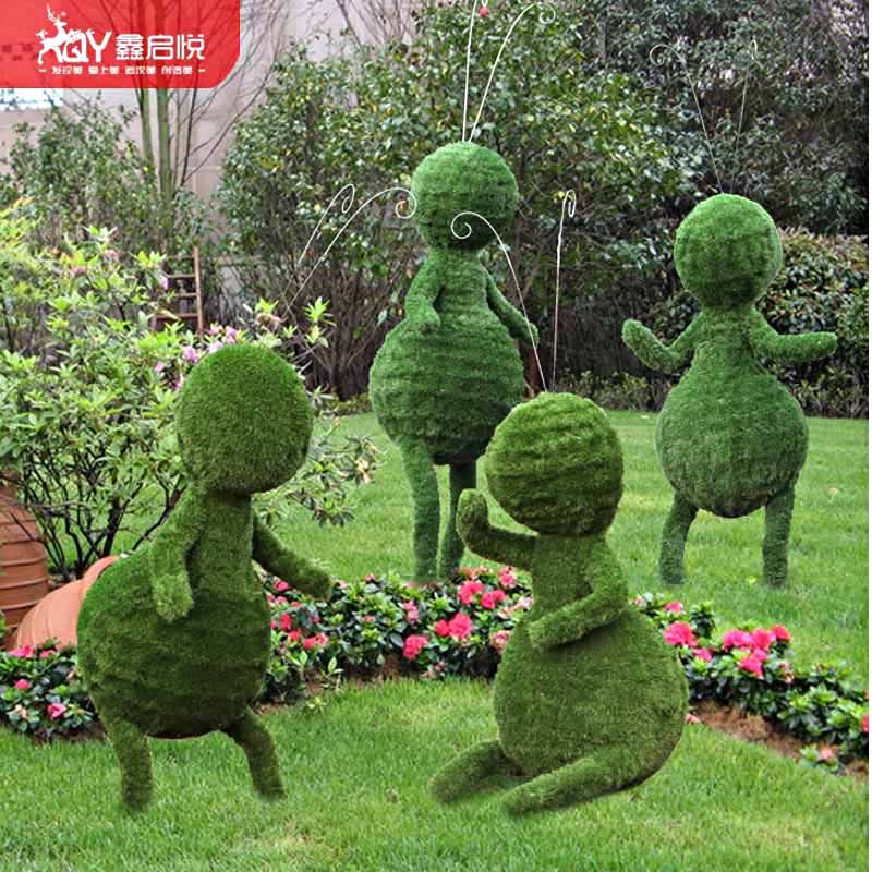 Outdoor Emulation Green Carving Pendulum Pieces Green Planting Animals Cartoon Styling Ants Sculpture Public Garden Forest Landscape Cell Decoration-Taobao