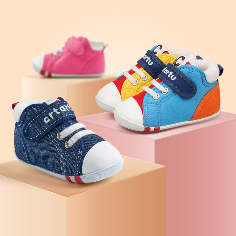 Carter Rabbit Toddler Shoes Female Baby Canvas Shoes Infant Spring and Autumn Soft Bottom Non-slip Men's Key Shoes Before Steps