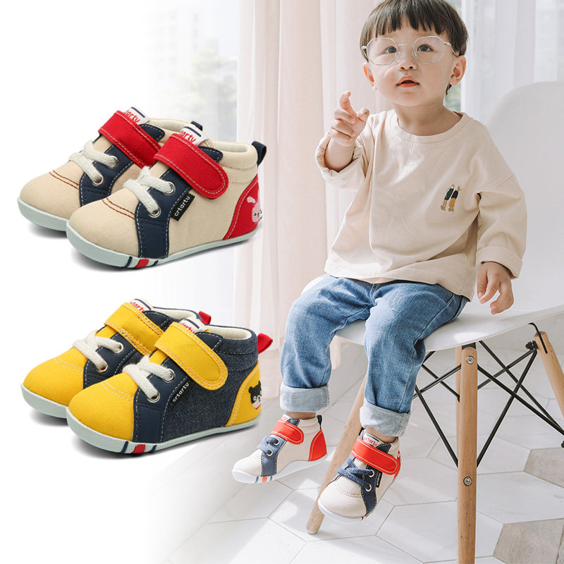 Carter Rabbit Toddler Shoes Female Baby Canvas Shoes Infant Spring and Autumn Soft Bottom Non-slip Men's Key Shoes Before Steps