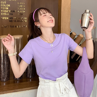2020夏新款纯棉短袖t恤女
