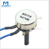 18MM potentiometer WH118 B470K with wire half shaft plastic shaft potentiometer handle height 25mm with thread environmental protection
