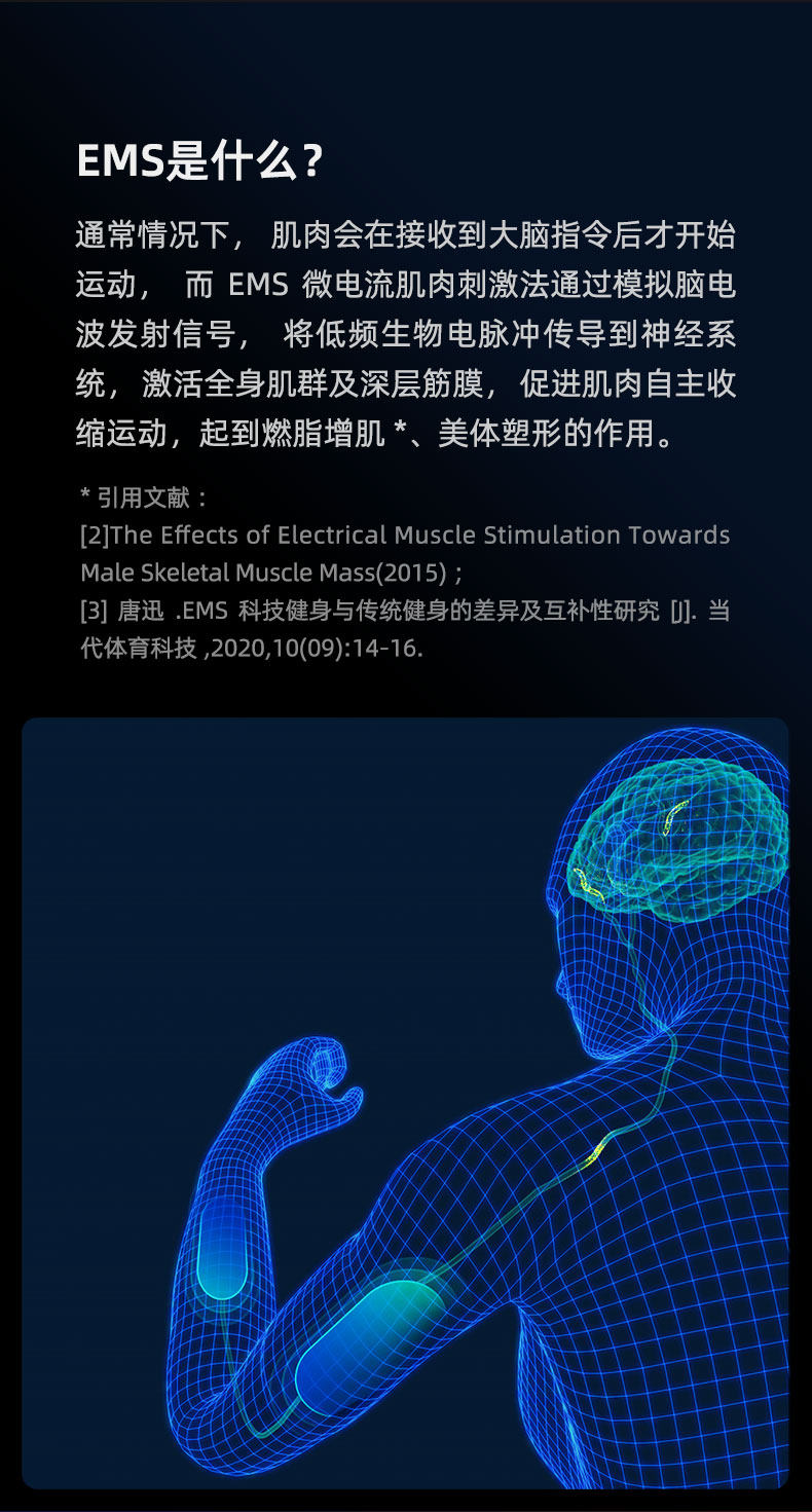 ems微电流穿戴健身仪 云麦ems健身黑科技智能燃收腹腰带微电流脉冲按摩轻体衣