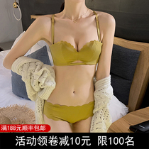 Lack of an underwear flagship strapless non-slip gathered small bra Womens flat chest summer strapless special strapless bra clothing