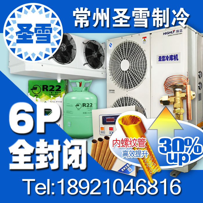 Cold storage refrigeration unit Copeland fully enclosed all-in-one machine 6 horses medicine and food preservation refrigerated and frozen cold storage equipment