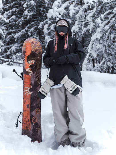 Nanen Thickened Ski Sweatshirt, Snowboard Thermal Base Layer, Winter Waterproof Outdoor Hoodie, Solid Color Inner Layer