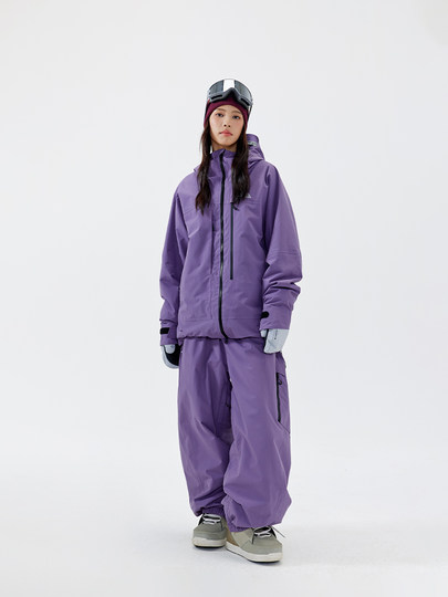 [Skyline]Nanend Women's Ski Pants for Single and Double Boards, Loose Fit, Waterproof, Professional, Thickened Snow Pants