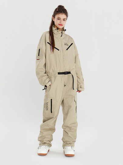 Nanen Ski Pants for Women and Men, Loose Fit, Winter Single and Double Board New Waterproof Professional Ski Suit, Thickened One-Piece Suit