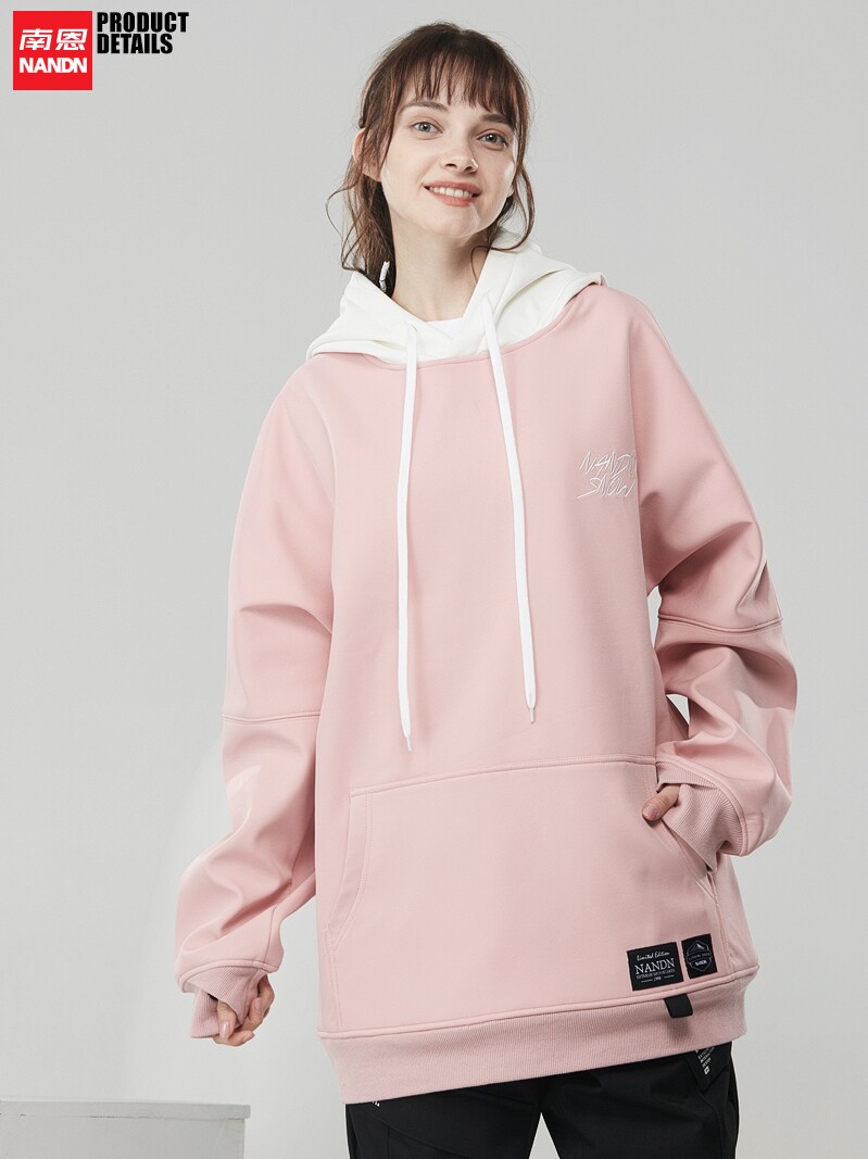 1920 NANDN single and double board ski hoodie waterproof fabric ski sweater inside the ski suit men's and women's models