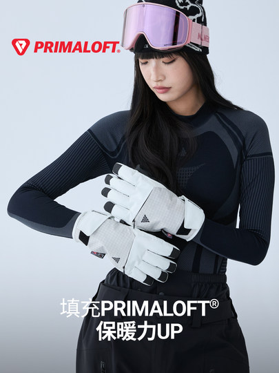 Nanen 25-Year Ski Gloves for Men, Single and Double Board, P Cotton Palm Reinforcement, Professional Five-Finger Waterproof Outdoor Warm Gloves