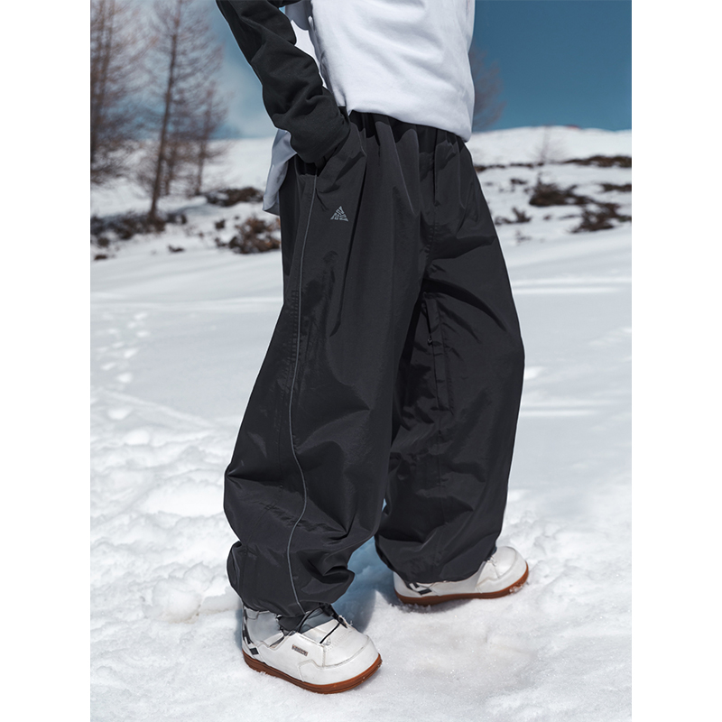 South Nen 3L Ski Pants Woman Veneer Waterproof Ski Pants Loose Thickened Wear Professional Double Board Men's Snowpants-Taobao