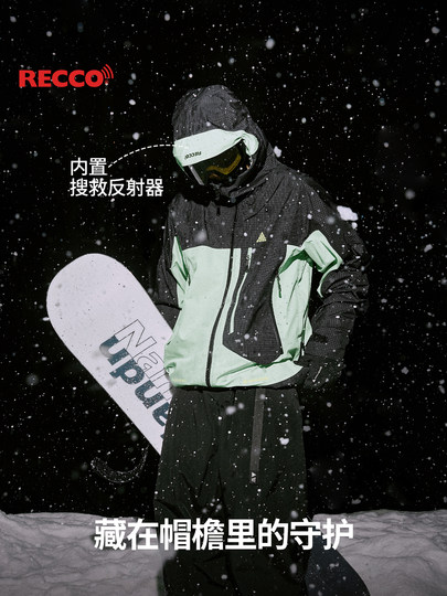 Nanen 25 New Model Single and Double Board Ski Jacket for Women, P Cotton Plaid Color-Blocking Warm Recco Ski Jacket for Men