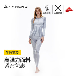 Nanen Ski Quick-Dry Clothing Women's Compression Thermal Underwear Ski Suit Base Layer Outdoor Professional Quick-Dry Clothing and Pants Set