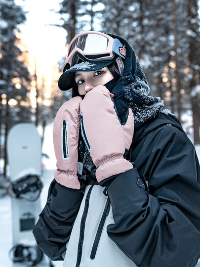 Nandn Ski Gloves for Women, Single and Double Board, Waterproof, Wear-Resistant, Split-Finger, Warm, Breathable Gloves for Men