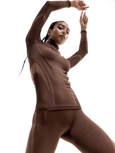 [Nan En & Awex Collaboration] Ultra-Fine Merino Wool Ski Quick-Dry Clothing for Women, Warm and Close-Fitting Layer