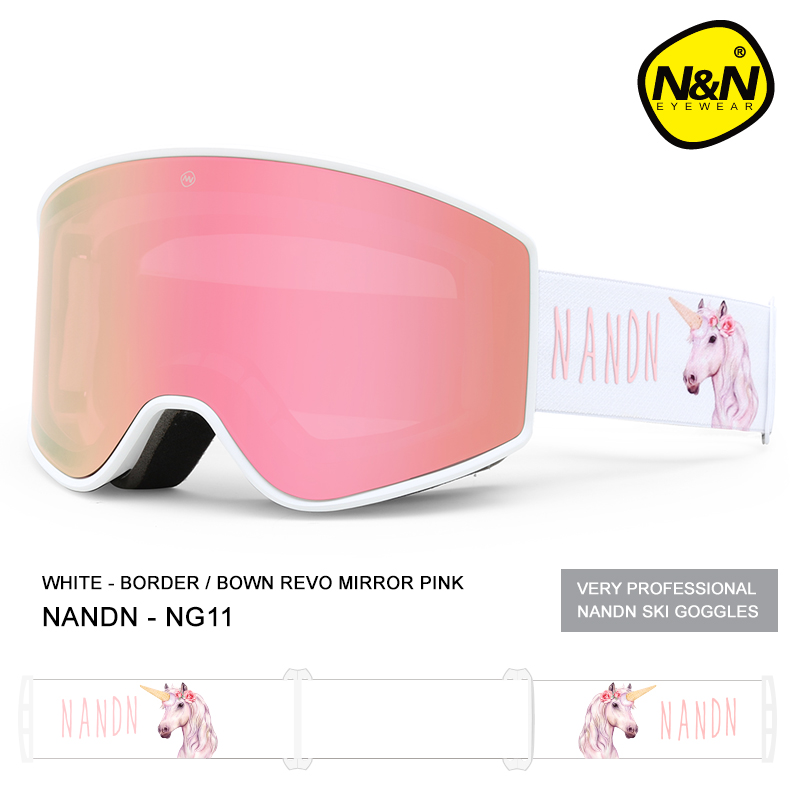 Nann NANDN new cylindrical ski glasses men's and women's single and double board ski goggles double layer anti-fog ski equipment NG11