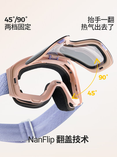 Nanend Kidsren's Ski Goggles Double-Layer Anti-Fog Flip-Up Ski Glasses Boys and Girls Goggles Ng17Ks