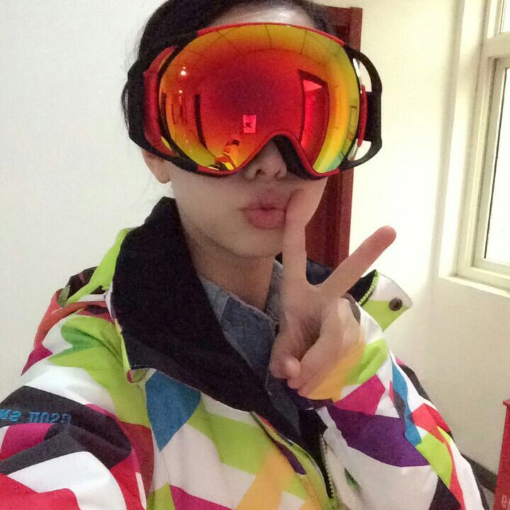 NANDN ski mirror spherical large field of view double anti-fog snow mirror men and women can change the lens ski glasses