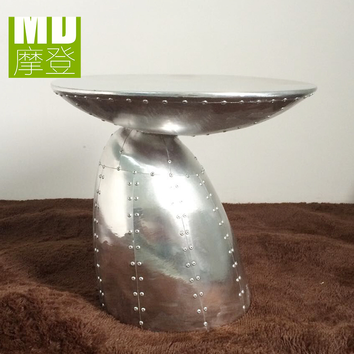 Nordic aluminum mushroom tea several industrial style glass steel retro creative living room sofa several bar cafes