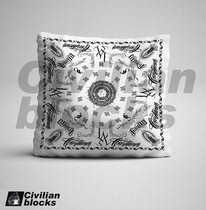  West Coast Chicano Cashew Nut Flower Virgin Flower Body word LA Printed Pillow