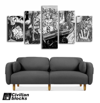 West coast chicano oldschool floral body word hiphop hip hop rap gangster hardcore unframed painting