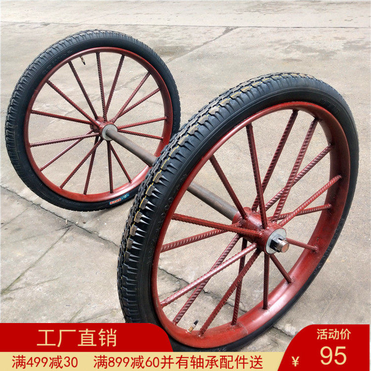 Positive new trolley dump truck thickened solid wheel floor car sanitation rickshaw reinforced pneumatic tire
