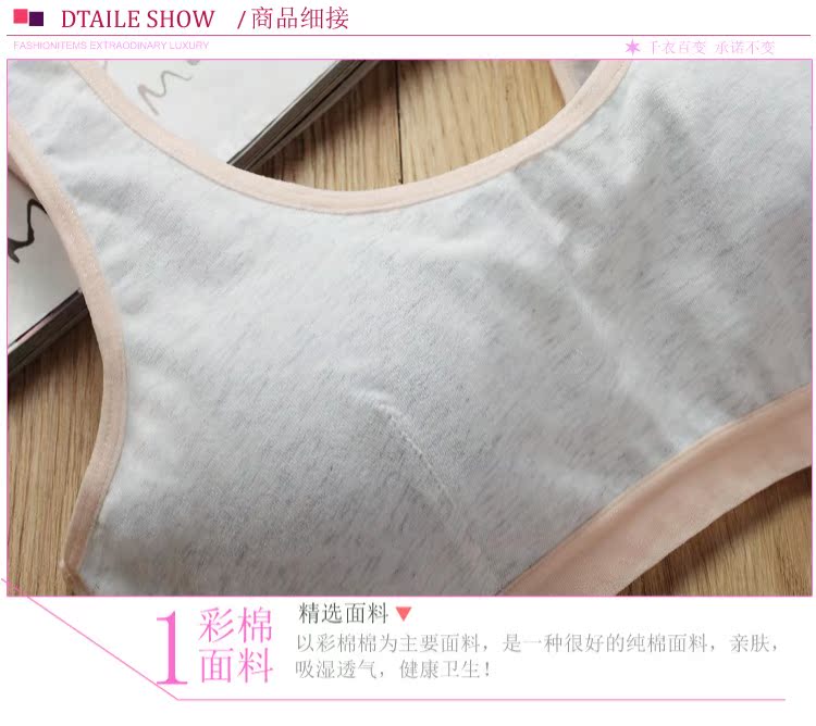 Mùa hè nhỏ kiểu vest mùa hè trung học cơ sở mỏng cô gái áo ngực phát triển thời kỳ bông xốp mat không có vòng thép đồ lót học sinh áo lót đẹp