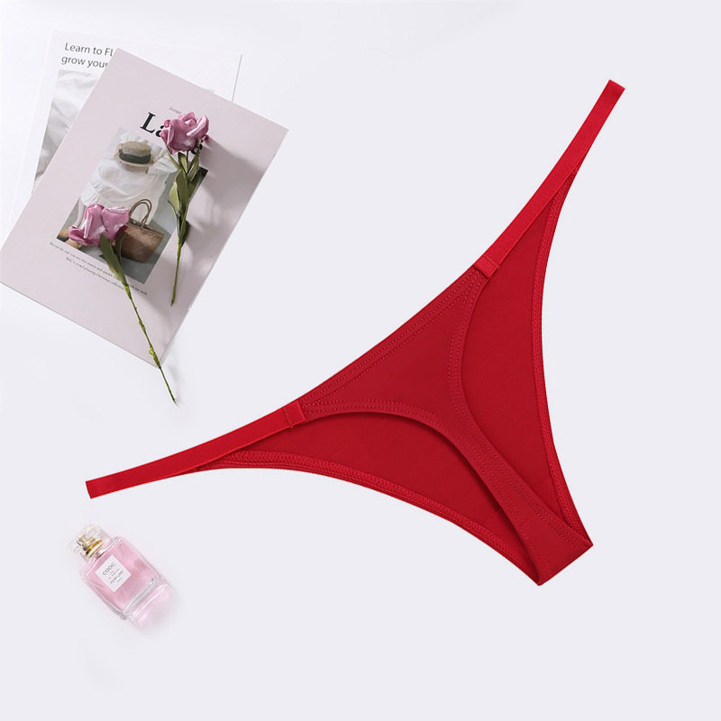 Foreign trade piece style traceless low waist thong lady Breathable hot and comfortable erotic T pants sexy seduction panties