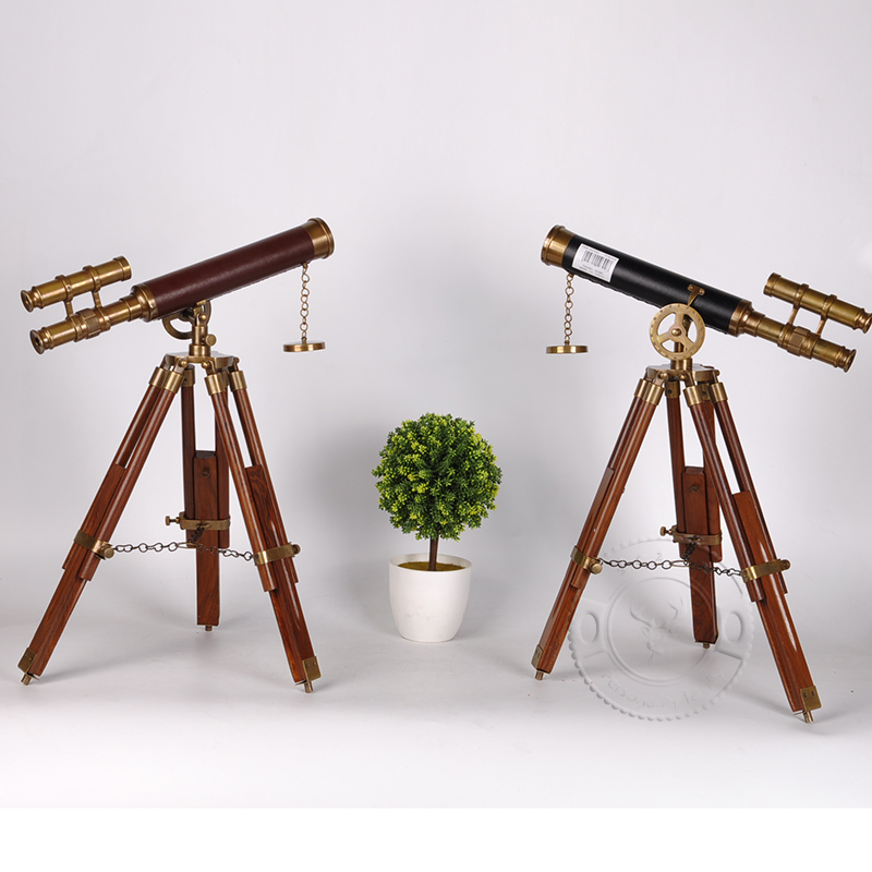 Imported European-style desk jewelry vintage telescope model room office bookcase handicrafts American study ornaments