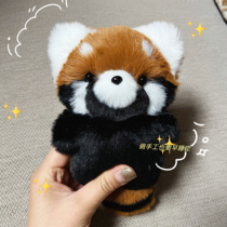 Handmade diy cute little panda raccoon hand puppet plush toy baby comfort doll birthday valentines day gift