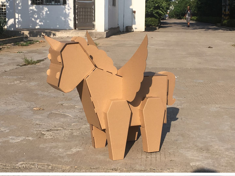 Mô hình 3d ba chiều động vật giấy Pegasus Princess float con DIY sáng tạo thủ công tô màu carton đồ chơi đồ chơi steam