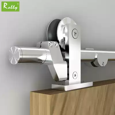 rally barn door hanging wheel 304 stainless steel sliding door slide American sliding door track hardware accessories full set