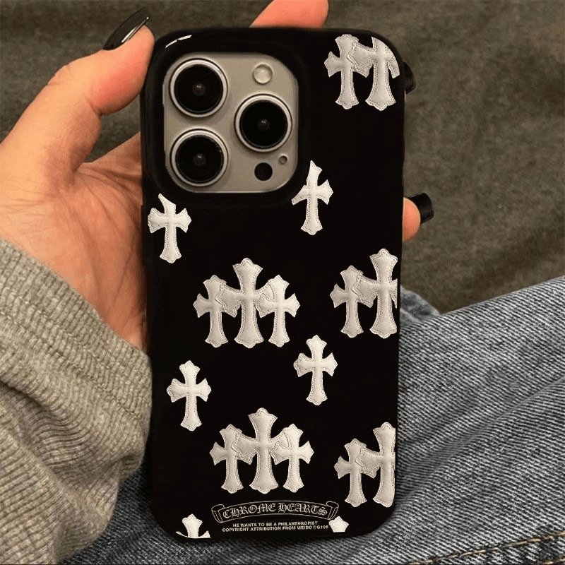 High-End Chrome Hearts Phone Case for iPhone 17, Apple 16 Pro Max Jelly Case, 15 Niche Style, 14 Plus Soft Case, 13 Trendy Cool Ins Style for Men and Women, 12 for Women, 11 Pro Trendy, XS Max Shockproof Case High-End Chrome Hearts Phone Case for iPhone 17, Apple 16 Pro Max Jelly Case, 15 Niche Style, 14 Plus Soft Case, 13 Trendy Cool Ins Style for Men and Women, 12 for Women, 11 Pro Trendy, XS Max Shockproof Case