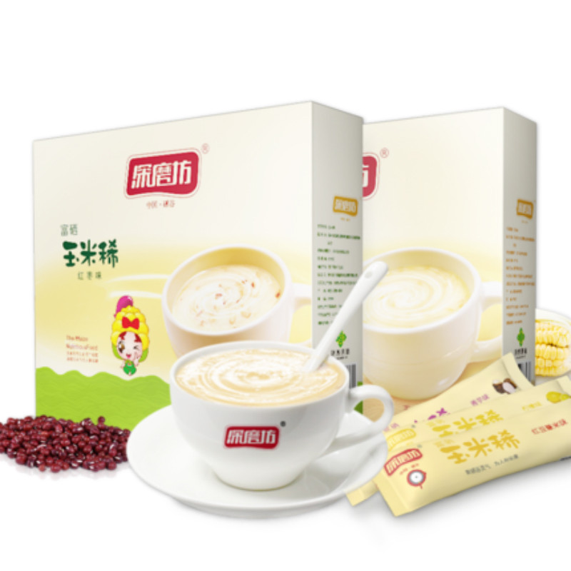 深磨坊玉米稀早餐食品 营养五谷杂粮冲饮谷物即食代餐燕麦片袋装