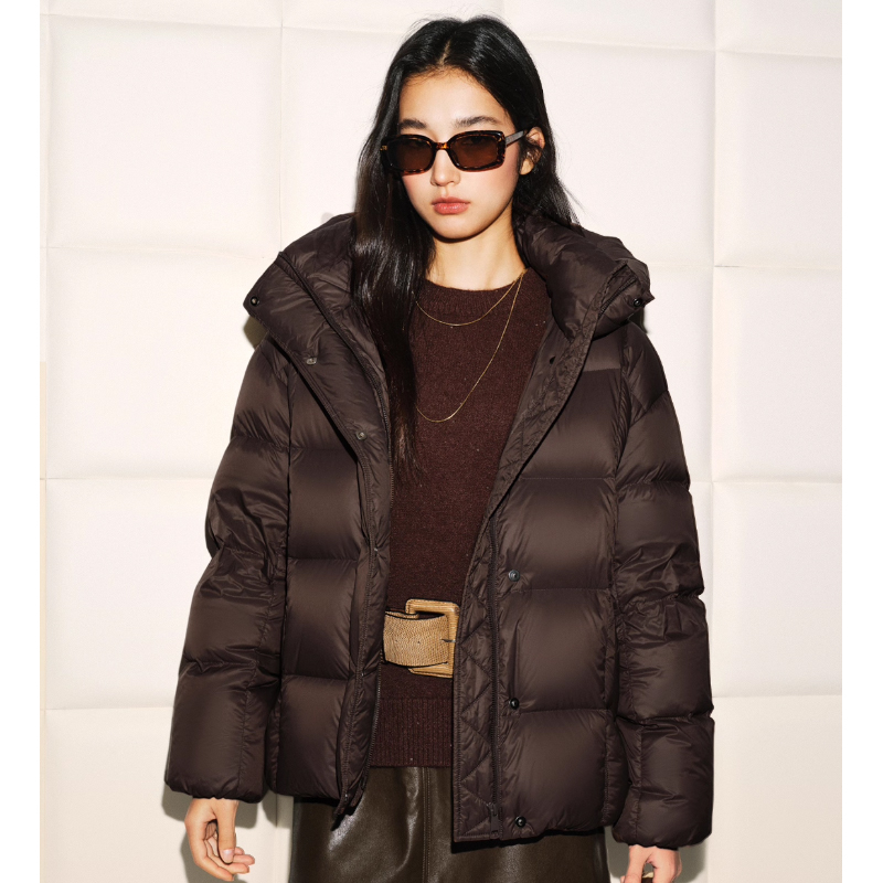 网易严选中国大鹅羽绒服女2025新款白鹅绒外套龟背显瘦超轻鹅绒服