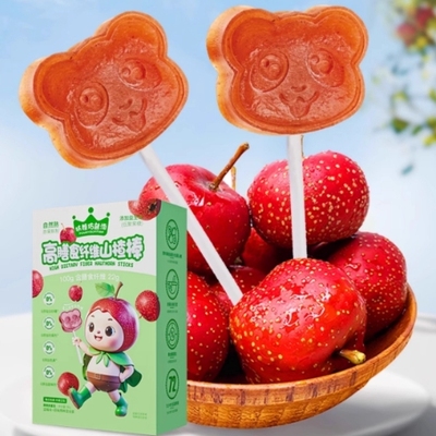 扶娃佑益添高膳食纤维山楂棒棒糖无添加白砂糖开胃水果条儿童零食