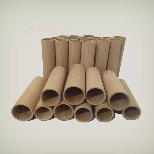 Small Bamboo Jar Thumb Cupping Bamboo Pipe Blood Draining Jar Small Cupping Boiled Traditional Chinese Medicine Blood Draining Black Bamboo Cans Facial Suction Jar