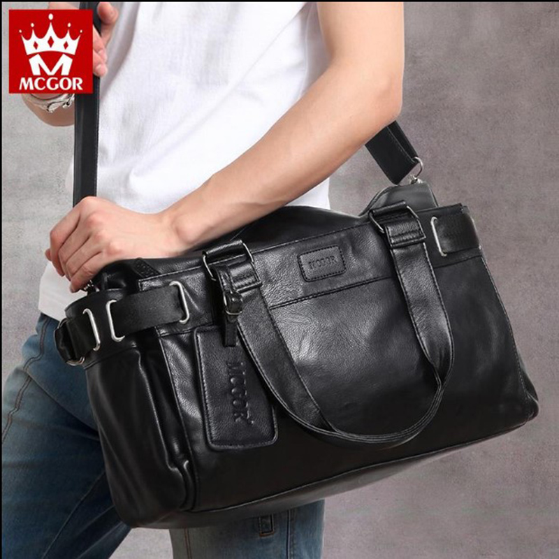 Male bag handbag casual bag shoulder bag bag men travel bag trend Korean fashion soft leather bag AA versatile