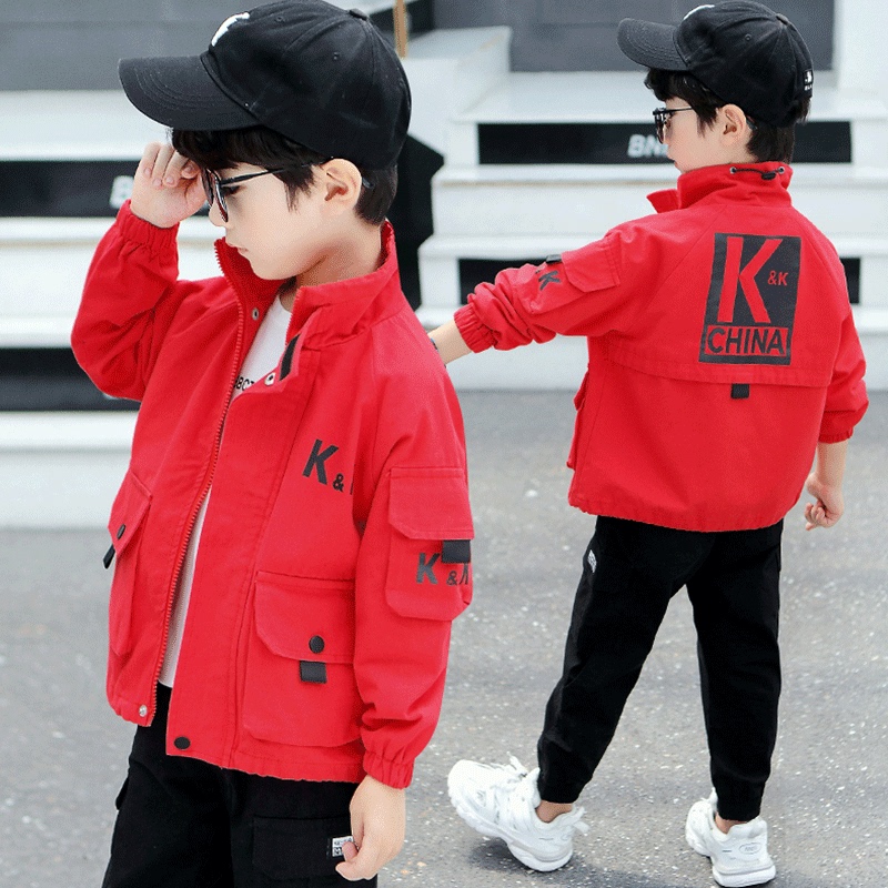 Boys' Jacket, Spring and Autumn Style, Stylish and Trendy, 2026 New Model, Korean Style for Young Children, Stand-Up Collar, Fashionable Jacket Top Boys' Jacket, Spring and Autumn Style, Stylish and Trendy, 2026 New Model, Korean Style for Young Children, Stand-Up Collar, Fashionable Jacket Top