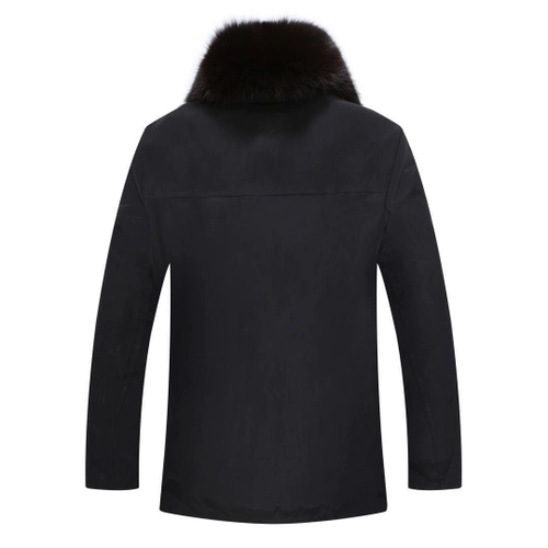 Хлопковое пальто мужчин в никелоде средней длины