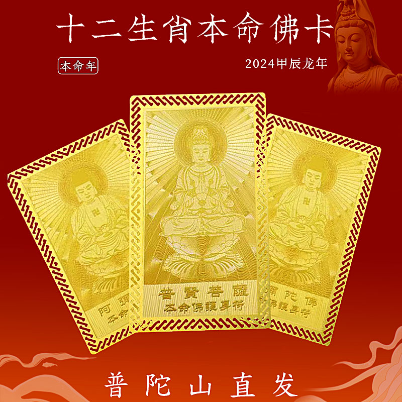 普陀山 2025 蛇年 十二支 十二支 仏陀カード 虎 猿 豚 龍 お守り