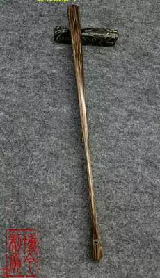 (Bojin fan) 95 inch 20 square Ming style eggplant head Brown bamboo autumn fan with black gold fan retro shape