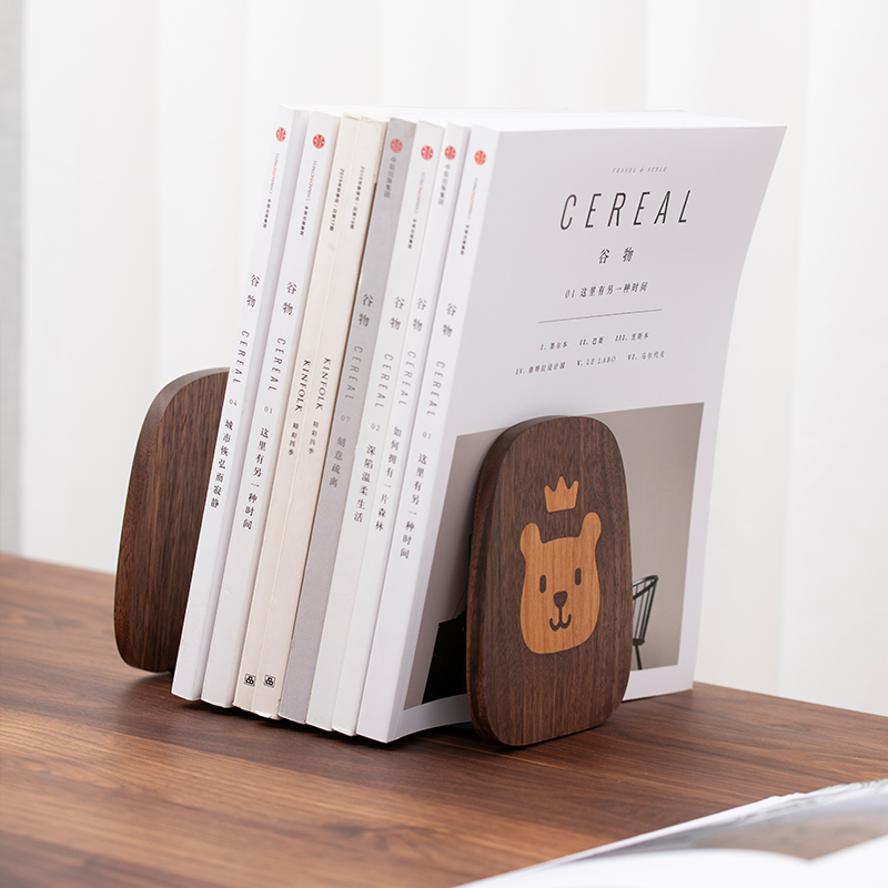 Van Vastness Small Lion Book Stand Wooden Desk Face Book Containing Folder Bookware Book Leaning On Student Cute Cartoon Book Brace