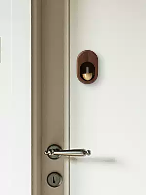 Fan Han solid wood hanging door bell pendant magnetic refrigerator sticker home door reminder entry door brass wind Bell