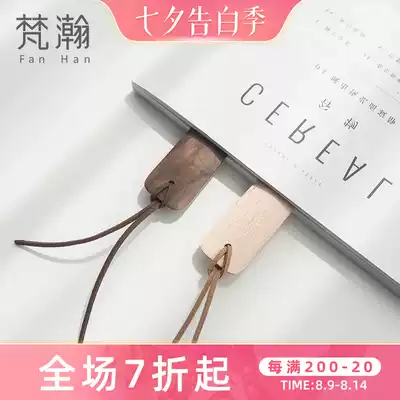 Fanhan wooden bookmark custom carved LOGO creative simple literary and artistic small fresh graduation season commemorative gift